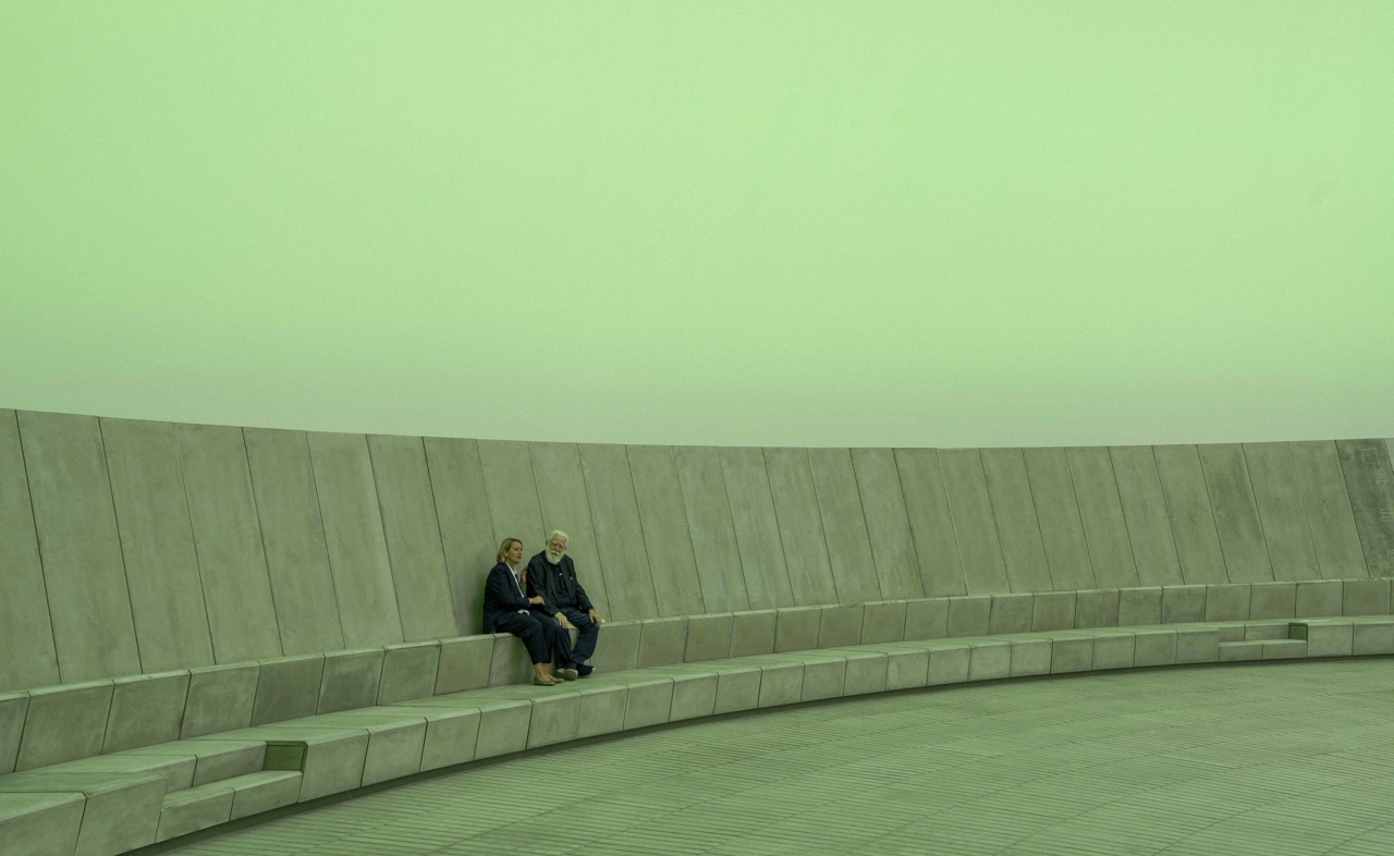 As Seen Below – The Dome, a Skyspace by James Turrell. Foto: Mads Smidstrup ©ARoS, 2025. Taget i forbindelse med James Turrells besøg i As Seen Below, juni 2025.