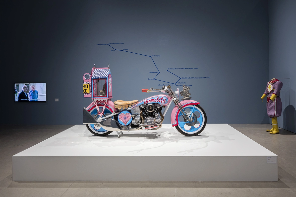Grayson Perry decorated motorcycle