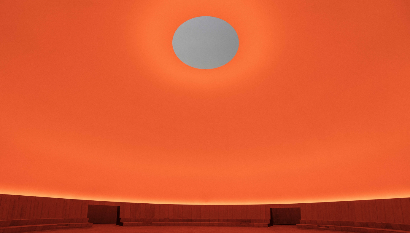As Seen Below – The Dome, a Skyspace by James Turrell. Foto: Mads Smidstrup ©ARoS, 2025. Taget i forbindelse med James Turrells besøg i As Seen Below, juni 2025.