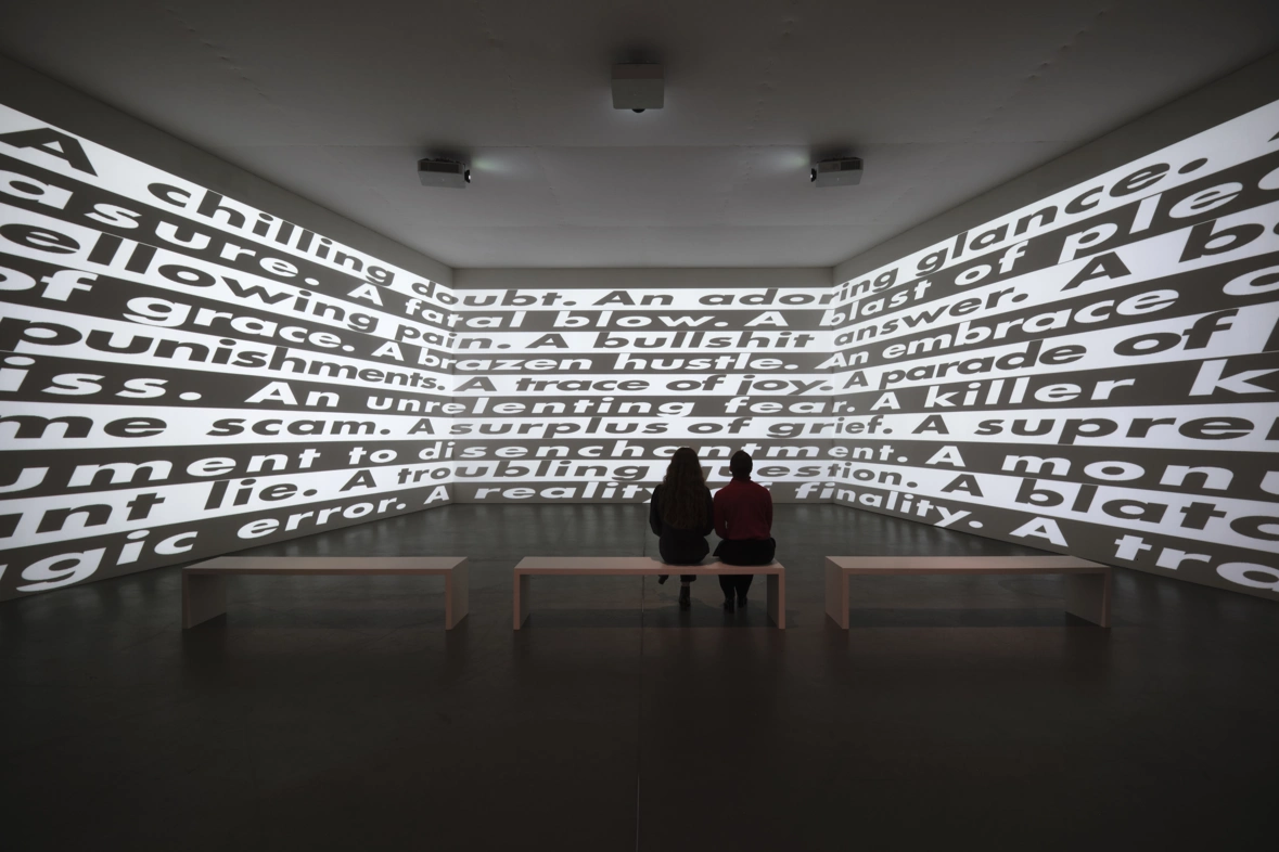 Barbara Kruger – No Comment, ARoS 2024. Installationsphoto: Anders Sune Berg © ARoS 2024